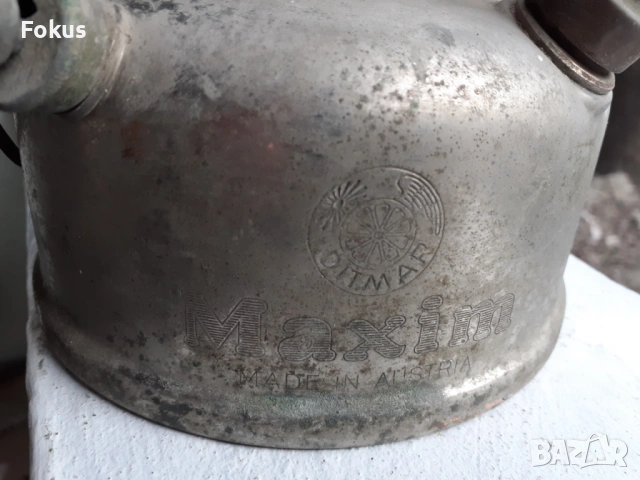 НАХОДКА СТАР ПЕТРОМАКС DITMAR MAXIM ГАЗЕНА ЛАМПА, снимка 2 - Антикварни и старинни предмети - 53486482