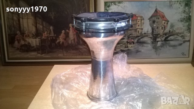 НОВА тарамбука-внос сирия-алуминиева-30х20см, снимка 5 - Ударни инструменти - 26929958