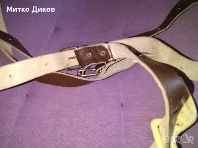 Колани естествена кожа два броя дълги с дръжка за носене на багаж, снимка 7 - Екипировка - 36988281