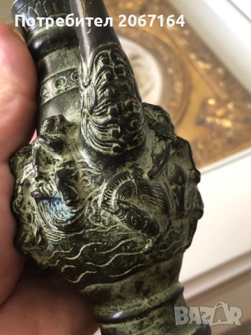 Китайски бронзов чайник, снимка 6 - Колекции - 51020683