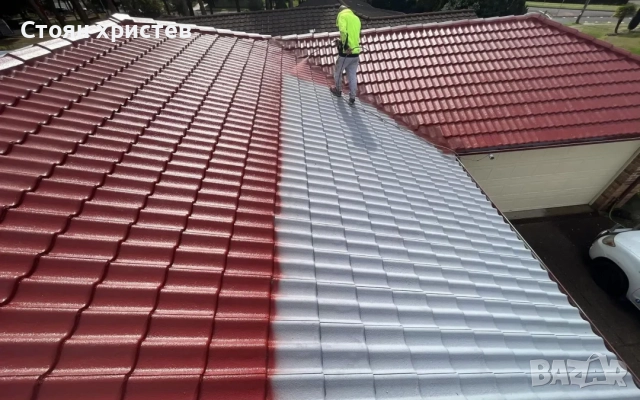 Боядисване на покриви метални конструкции веранди фасади и всички видове вътрешни бои, снимка 3 - Ремонти на покриви - 52031842