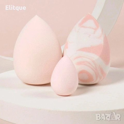 Комплект 3 броя гъбки за грим, снимка 2 - Други - 53126897