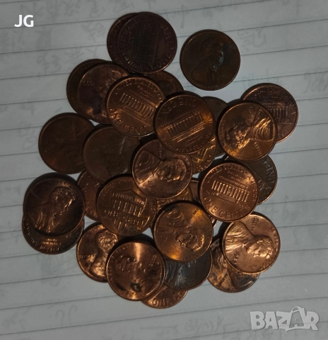 31 монети от САЩ 1 цент САЩ 31 броя ЦЕНАТА Е ЗА ВСИЧКИТЕ ОБЩО