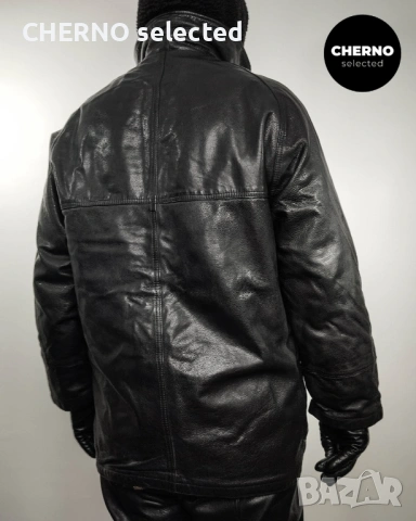 FAY рядко винтидж кожено яке тип firefighter / peacoat – размер L – Отлично състояние, снимка 11 - Якета - 53307408