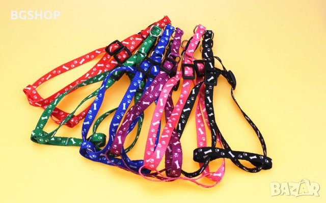 Нагръдник и повод за куче или котка 2 в 1 - ( В 6 цвята ), снимка 4 - За кучета - 26292850