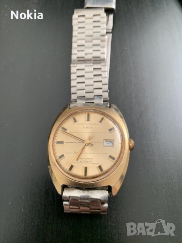 Vintage Timex Watch Men Gold Tone  Automatic