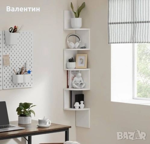 Ъглов стенен рафт с 5 нива, снимка 3 - Етажерки - 53149227