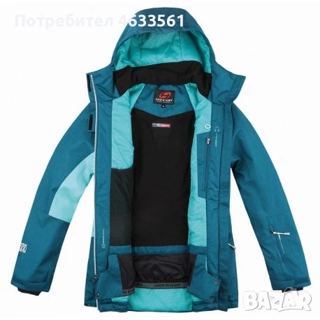Дамско яке за ски и сноуборд Hannah Rolf deep teal mel , снимка 3 - Якета - 52267013