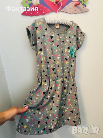 Детска ежедневна памучна рокля, снимка 1 - Детски рокли и поли - 38237880
