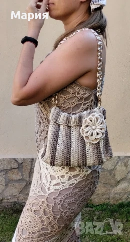 плетена чанта, снимка 4 - Чанти - 51133427
