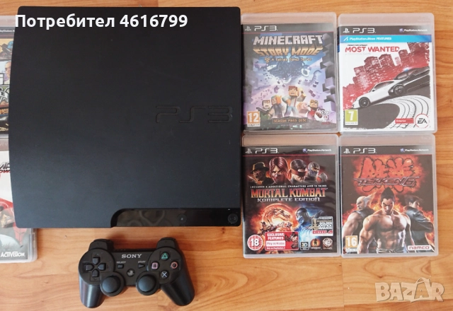 < PS3 ХАК > 320GB PlayStation 3 Slim с джойстик и 30 игри, снимка 2 - PlayStation конзоли - 51990741