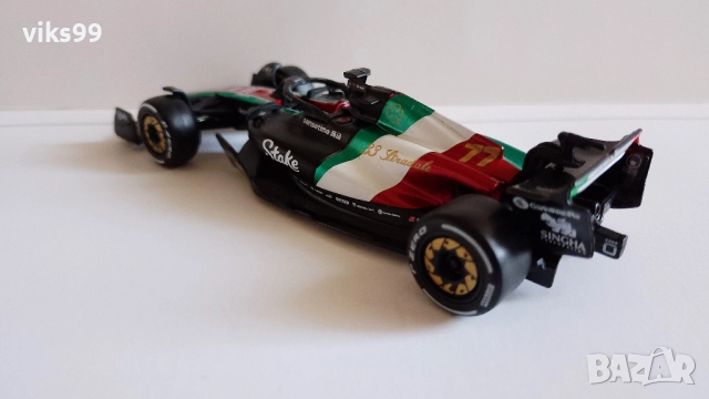 Bburago Alfa Romeo C43 #77 Italian GP Formula 1 2023 1:43, снимка 3 - Колекции - 52919901