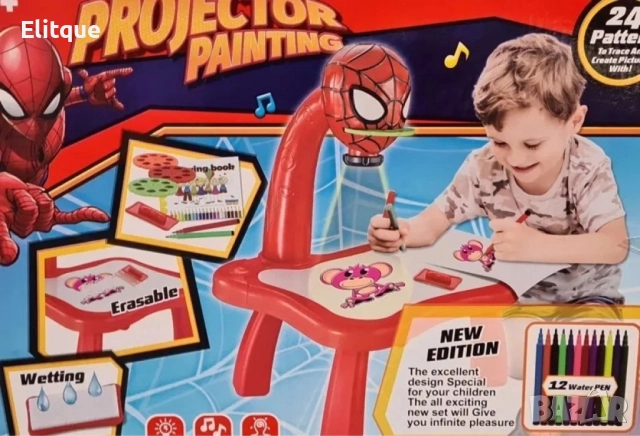 Детска масичка за рисуване с вграден проектор, снимка 13 - Рисуване и оцветяване - 52799370