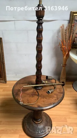 Старинен лампион-масичка, снимка 6 - Лампиони - 49125439