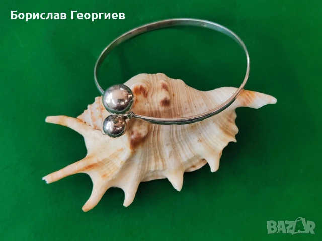 Твърда сребърна гривна 925, снимка 2 - Гривни - 51284582