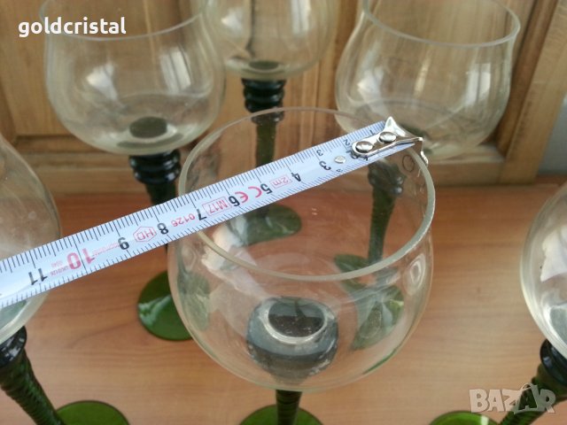 Стъклени чаши ръчна изработка , снимка 4 - Антикварни и старинни предмети - 37624799