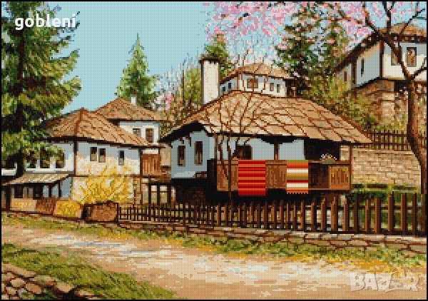 гоблен "БЪЛГАРСКА ПРОЛЕТ" серия "БЪЛГАРИЯ"- ДБ; 36 цвята; шев 1:1 и 1:4, снимка 2 - Гоблени - 35509312