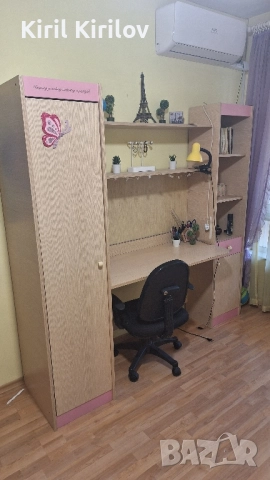 Секция за детска стая с бюро, снимка 3 - Мебели за детската стая - 52547630