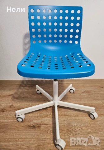 ​🔵 СИН ОФИС СТОЛ – Отлично състояние!, снимка 2 - Столове - 53149184