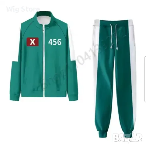 Л размер Костюм за възрастен Squid Game, Игра на калмари играч 456 , L