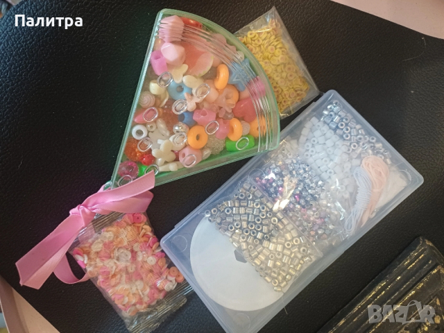 Голям лот мъниста за изработка на детски бижута, снимка 3 - Други - 53399336
