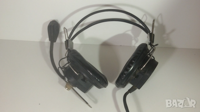 Ретро слушалки с микрофон от СССР 4-pin DIN/УС-1 конектор, снимка 2 - Слушалки и портативни колонки - 52058854