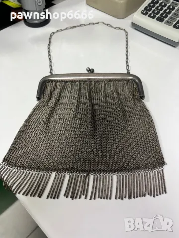 Антична метална чантичка сребро и алпака, снимка 9 - Колекции - 49206272