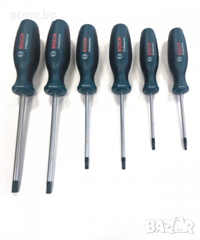  BOSCH Professional 6 броя TORX отвертки, отвертка, Германия, снимка 4 - Отвертки - 37203742