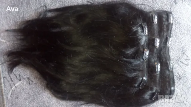 Beauty Works черни удължения за коса 16 инча , снимка 4 - Аксесоари за коса - 49052937