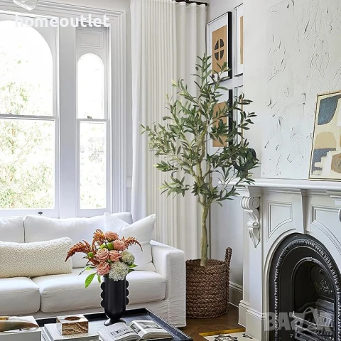 ПРОМОЦИЯ Изкуствено маслиново дърво с енергоспестяващи лед светлини, 152см A-GE23003, снимка 4 - Изкуствени цветя - 50948791