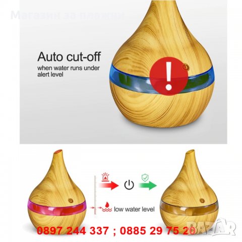 Овлажнител на въздуха / Арома лампа - Дифузер, снимка 14 - Други стоки за дома - 28262399