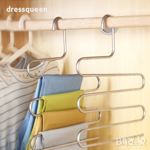 ( МЕТАЛНА-S ) Закачалка за панталони и поли, S образна, бяла или черна, снимка 5 - Други стоки за дома - 44011636