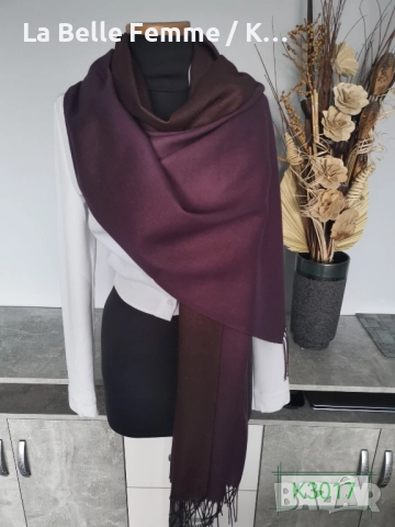 Двулицеви шалове от кашмир с втъкана златна нишка, снимка 13 - Шалове - 51861388