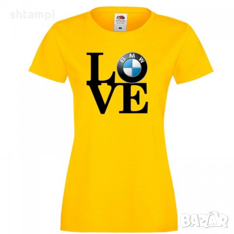 Дамска тениска BMW LOVE black, снимка 3 - Тениски - 32837296