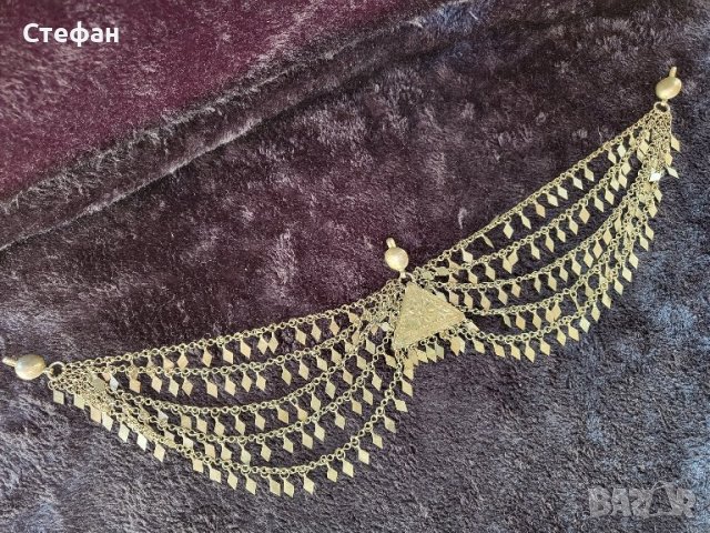Сребърна Трепка Възрожденски Прочелник накит носия пафта, снимка 2 - Антикварни и старинни предмети - 43171860