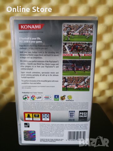 PES Pro Evolution Soccer 2008 - Игра за PSP, снимка 2 - PlayStation конзоли - 28676267