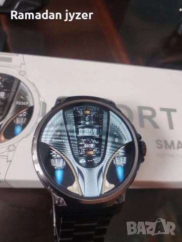 Продавам смарт часовник със всички екстри метален 