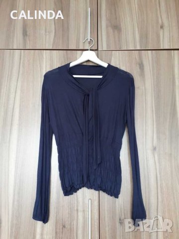 Тъмно синя блуза , снимка 1 - Блузи с дълъг ръкав и пуловери - 28737791