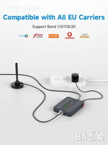 Усилвател на сигнала на мобилен телефон за каравани и коли Увеличава 5G 4G LTE за всички оператори, снимка 18 - Друга електроника - 49057979