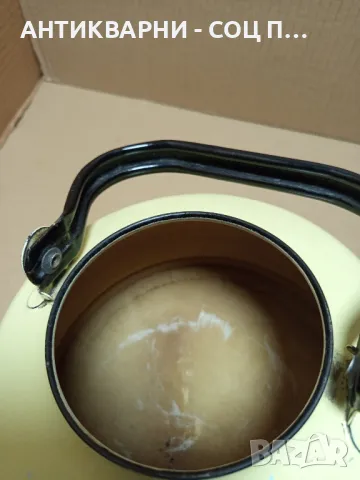 Соц Стар Емайлиран Български Чайник., снимка 4 - Антикварни и старинни предмети - 49577322