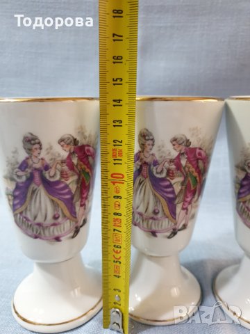 Старинни френски порцеланови чаши Tradition cnp France - 3  броя, снимка 5 - Чаши - 43683932