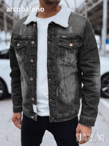 Мъжко изолирано дънково яке, 4цвята , снимка 6 - Якета - 47781394