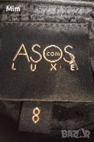 ASOS S Черна рокля с черни пайети , снимка 5 - Рокли - 43316641