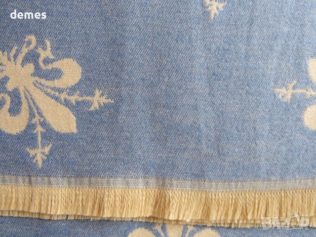 Фин двулицев шал синьо и шампанско от Флоренция, Италия, снимка 5 - Шалове - 40244006