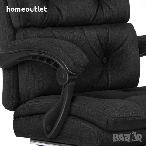 ПРОМОЦИЯ Луксозен офис стол с ергономичен дизайн, регулируема височина и облегалка D-OCH-3PAD-FA-BK, снимка 2 - Столове - 50780683