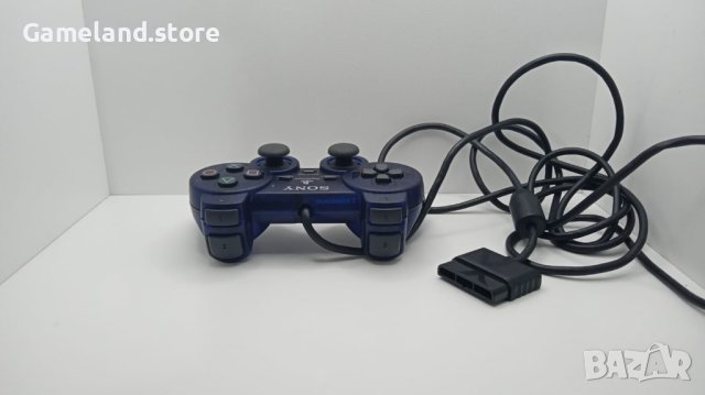 контрольор Dualshock 2 PlayStation 2 PS2 - SONY® - почистен и ремонтиран - прозрачно синьо, снимка 3 - Аксесоари - 43931812
