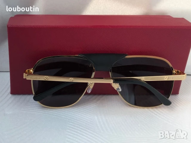 Cartier мъжки слънчеви очила с кожа, снимка 10 - Слънчеви и диоптрични очила - 50741509