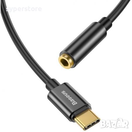 Преходник адаптер от USB Type C към 3.5mm Стерео жак Baseus CATL54-01 Adapter USB-C to 3.5mm Stereo , снимка 3 - Кабели и адаптери - 38146997