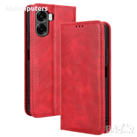 Кожен Калъф Портфейл за Oppo A6x 5G / A6x 4G - Ретро дизайн, Магнитен, Стойка, Слотове за Карти, Вкл, снимка 4 - Резервни части за телефони - 53564015