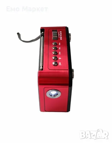 Преносимо радио с фенерче и часовник,високоговорител с Bluetooth връзка, USB,хTF карта, MP3 плейър, снимка 2 - Радиокасетофони, транзистори - 49385106